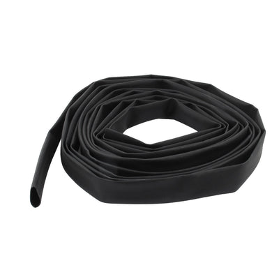 Harfington Uxcell 15mm 3:1 Black Polyolefin Heat Shrink Tubing Sleeve Wrap Wire 5m 16.4ft