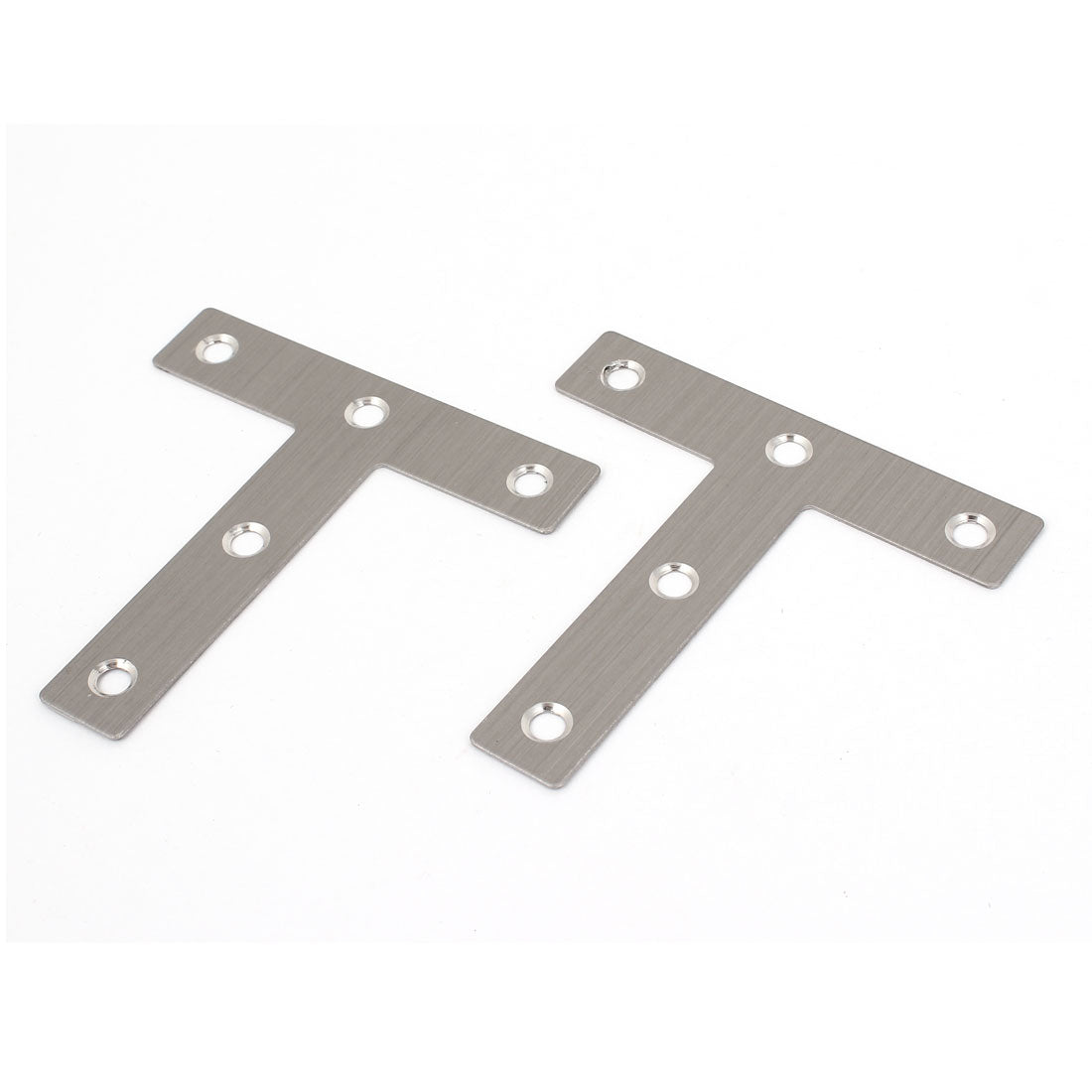 uxcell Uxcell 2pcs Flat T Shape Repair Mending Plate Connector Joining Bracket 3" x 3"