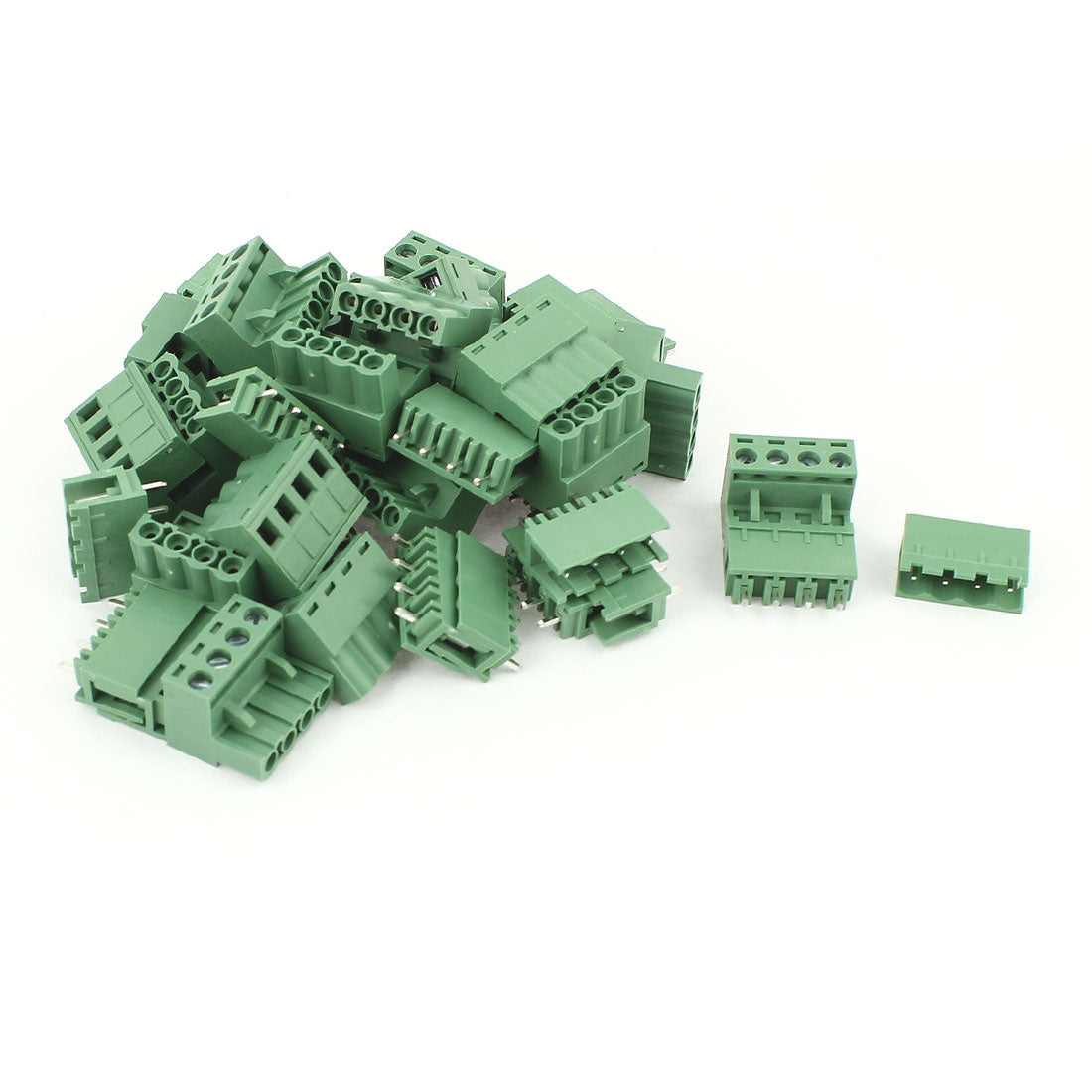 uxcell Uxcell 20 Pair 4 Pins 5.08mm Pitch Male Female PCB Screw Terminal Block Connectors