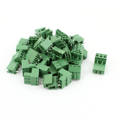 Harfington Uxcell 20 Pair 3 Pins 5.08mm Pitch Male Female PCB Screw Terminal Block Connectors