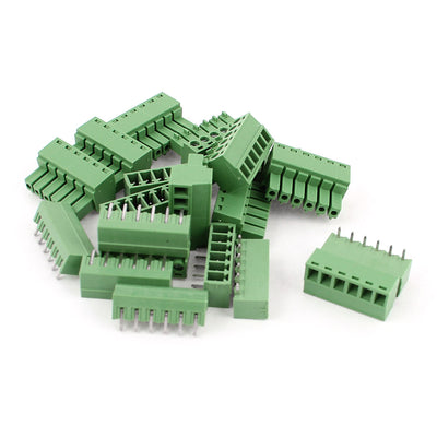 Harfington Uxcell 10 Pair 6 Position 3.81mm Pitch Male Female PCB Screw Terminal Block