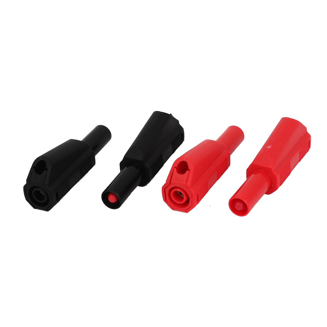 uxcell Uxcell 4 Pcs Multimeter Test Probes Banana Cables Connector Red Black