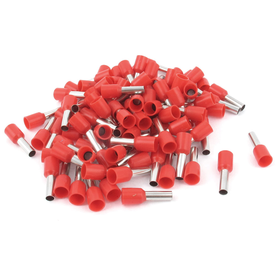 uxcell Uxcell 100Pcs E4009 12AWG Insulated Ferrule Wire Cord End Terminal Crimp Connector Red