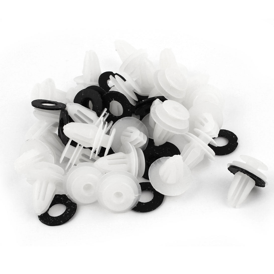 Uxcell 30Pcs Plastic Rivet Splash Guard Fastener Clips 9mmx17mm ...