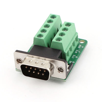 Harfington Uxcell DB9 D-SUB 9 Pin Male Adapter RS232 to Terminal Breakout Board Signal Module
