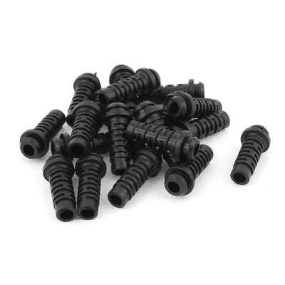 Harfington Uxcell 20pcs 27x8x5mm Rubber Strain Re-lief Cord Boot Protector Wire Cable Sleeve Hose for Cellphone Charger