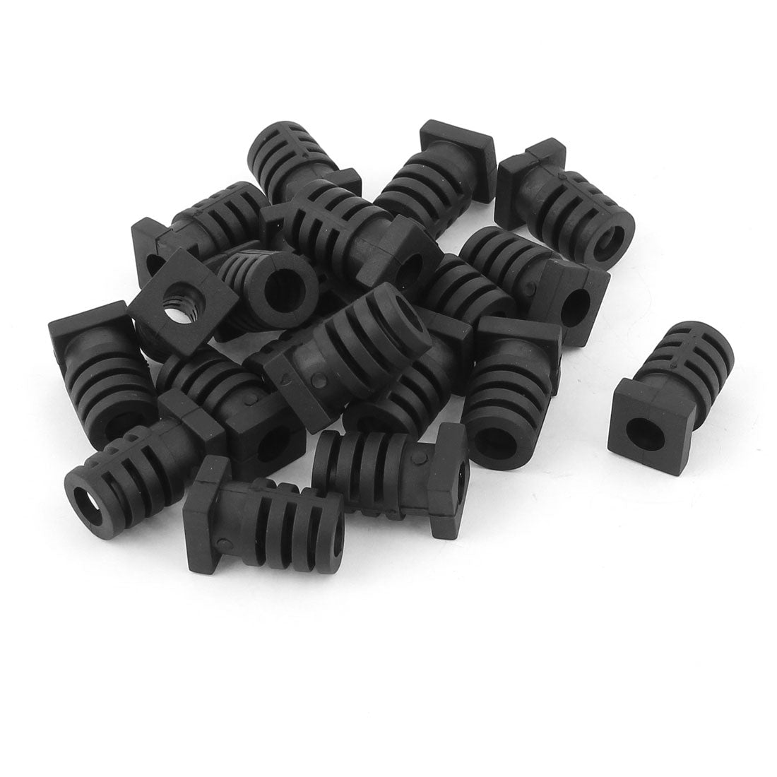 uxcell Uxcell 20pcs 20x10x6mm Mini Rubber Strain Relief Cord Boot Protector Cable Sleeve Hose for Power Tool