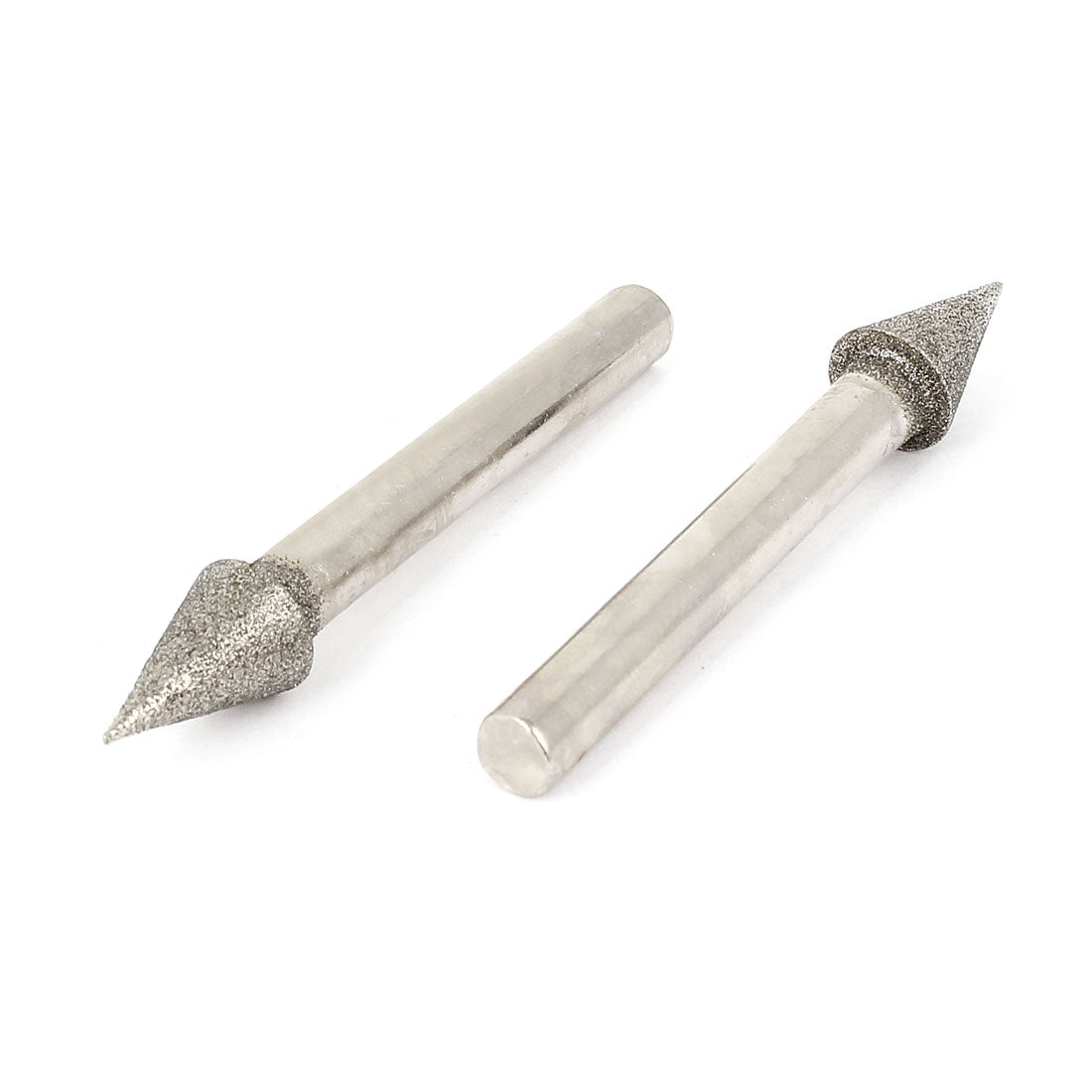 uxcell Uxcell 2pcs 6mm Shank 10mm Dia Cone Head Grinding Bit Diamond Mounted Point
