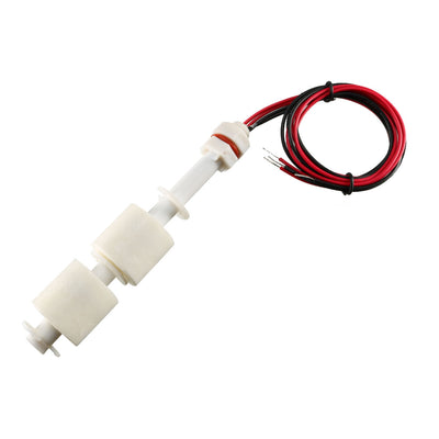 Harfington Uxcell White Plastic Water Liquid Vertical Level Sensor Double Floaters Float Switch
