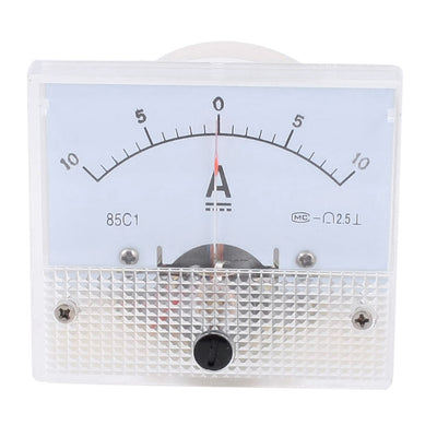 Harfington Uxcell 85C1 DC -10 to +10A Class 2.5 Accuracy Panel Mounted Analog Ammeter Ampere Meter