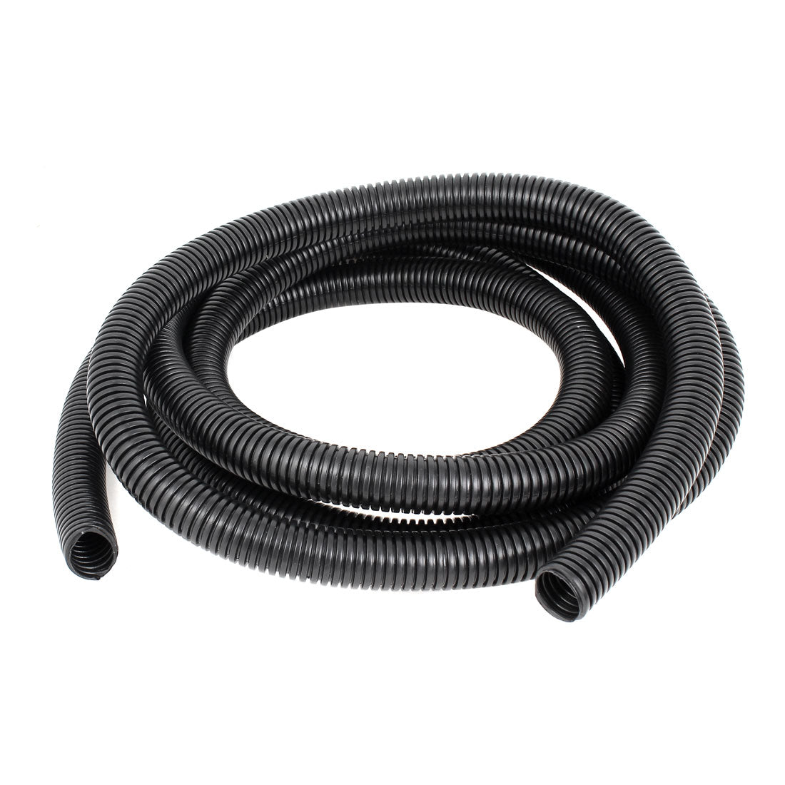 uxcell Uxcell 3.7 M 20 x 25 mm Plastic Corrugated Conduit Tube for Garden,Office Black