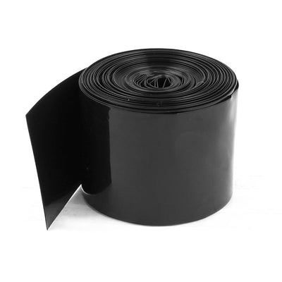 Harfington Uxcell 50mm/30mm PVC Heat Shrink Tubing Wrap Black 10m 33ft for 2x18650 Battery