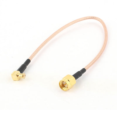 Harfington Uxcell SMA Male to MCX Male Right Angle Adapter Connector RG316 Coaxial Cable 20cm