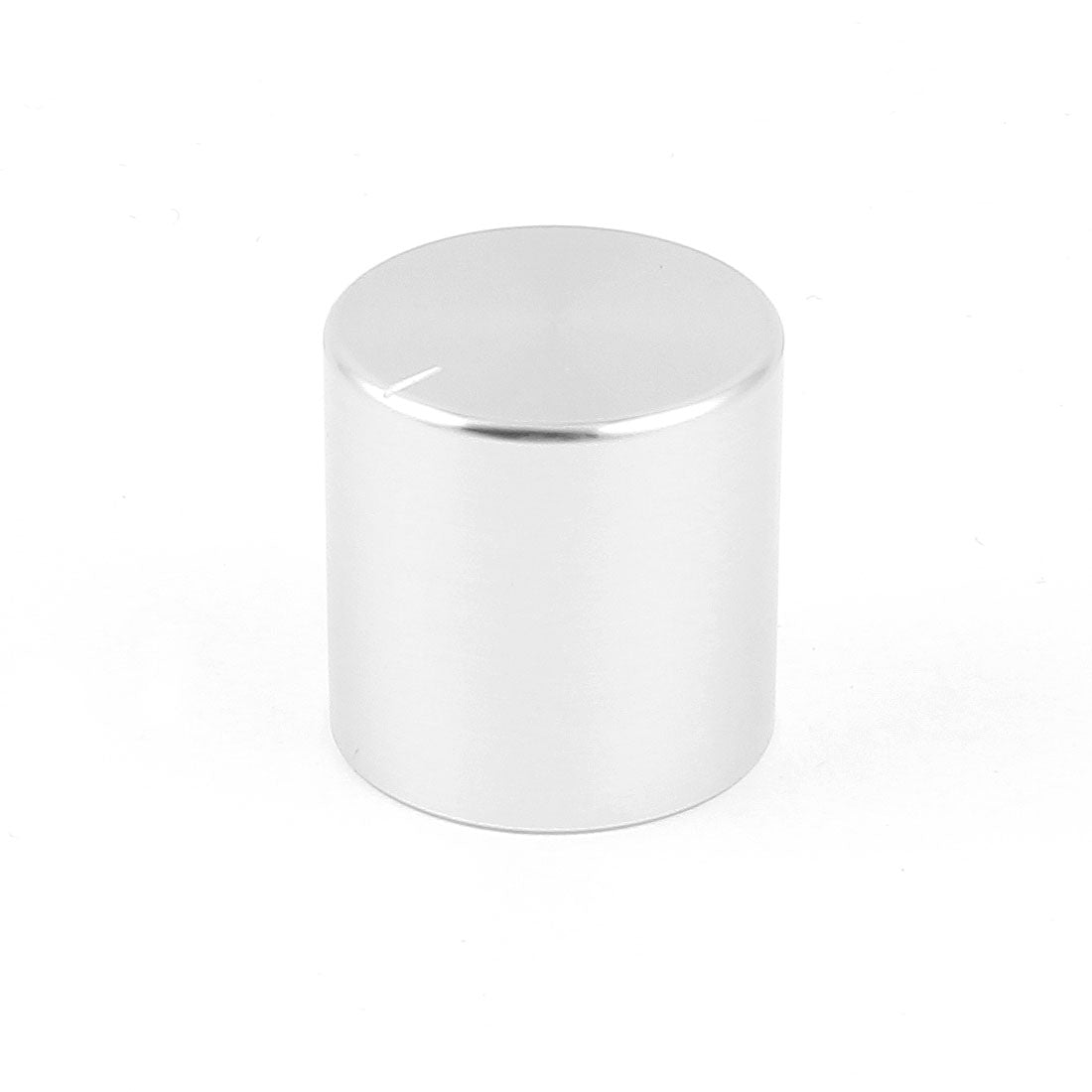 uxcell Uxcell Silver Tone CNC Machined Solid Aluminum Hifi Speaker Radio Volume Control Knobs 25x25mm