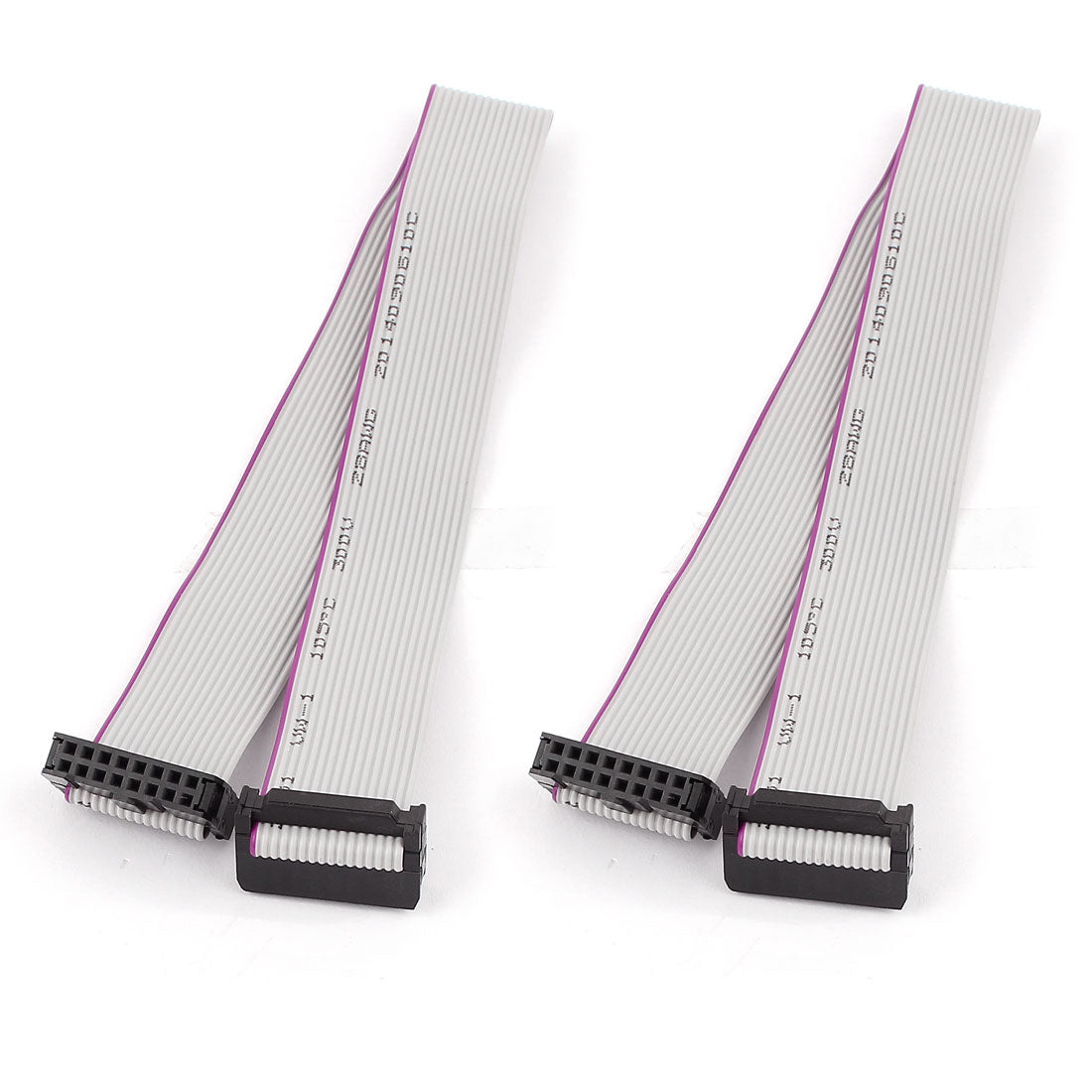 uxcell Uxcell 2pcs FC16P IDC 16-Pin Female to Female Hard Drive Data Extension Wire Flat Ribbon Cable Connector 30cm Long