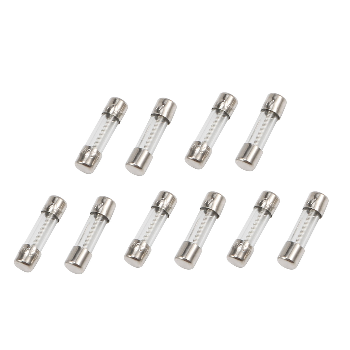 uxcell Uxcell 10 Pcs 250V 10Amp Slow Blow Time Delay Glass Fuses Tubes 5mm x 20mm
