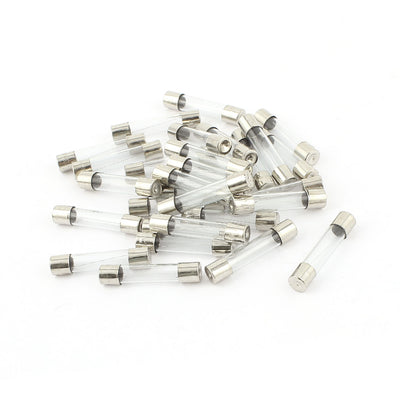Harfington Uxcell 30pcs 6 x 30mm Quick Blow Fast Acting Low Breaking Capacity Glass Tube Fuse 3A 250V