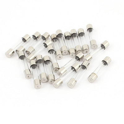 Harfington Uxcell 20pcs 6x30mm 15A 250V Quick Blow Fast Acting Low Breaking Capacity Cylindrical Glass Tube Fuse