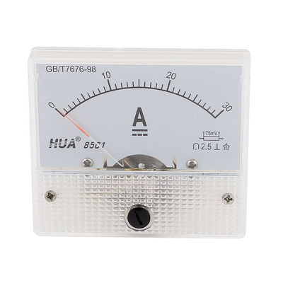 Harfington Uxcell 1xDC 0-30A 30A Panel Analog Ammeter Ampmeter Meter Gauge 85C1