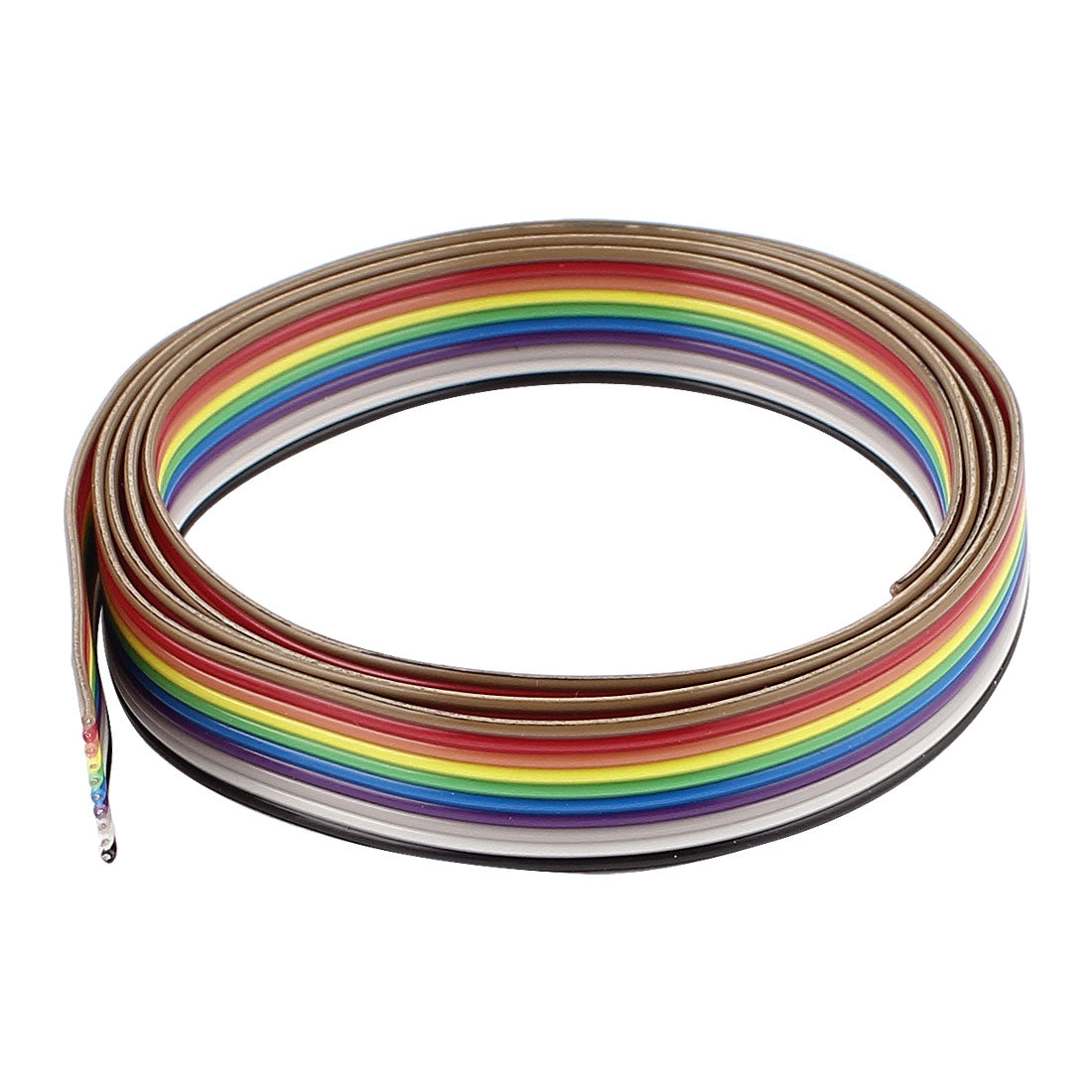 uxcell Uxcell 3.3ft 10 Pin Conductor Rainbow Color Flat Ribbon Cable IDC Wire 1.27mm