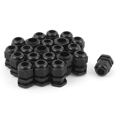 Harfington Uxcell 22pcs PG11 Waterproof Cable Glands Plastic Connector for 5-10 mm Dia Wire
