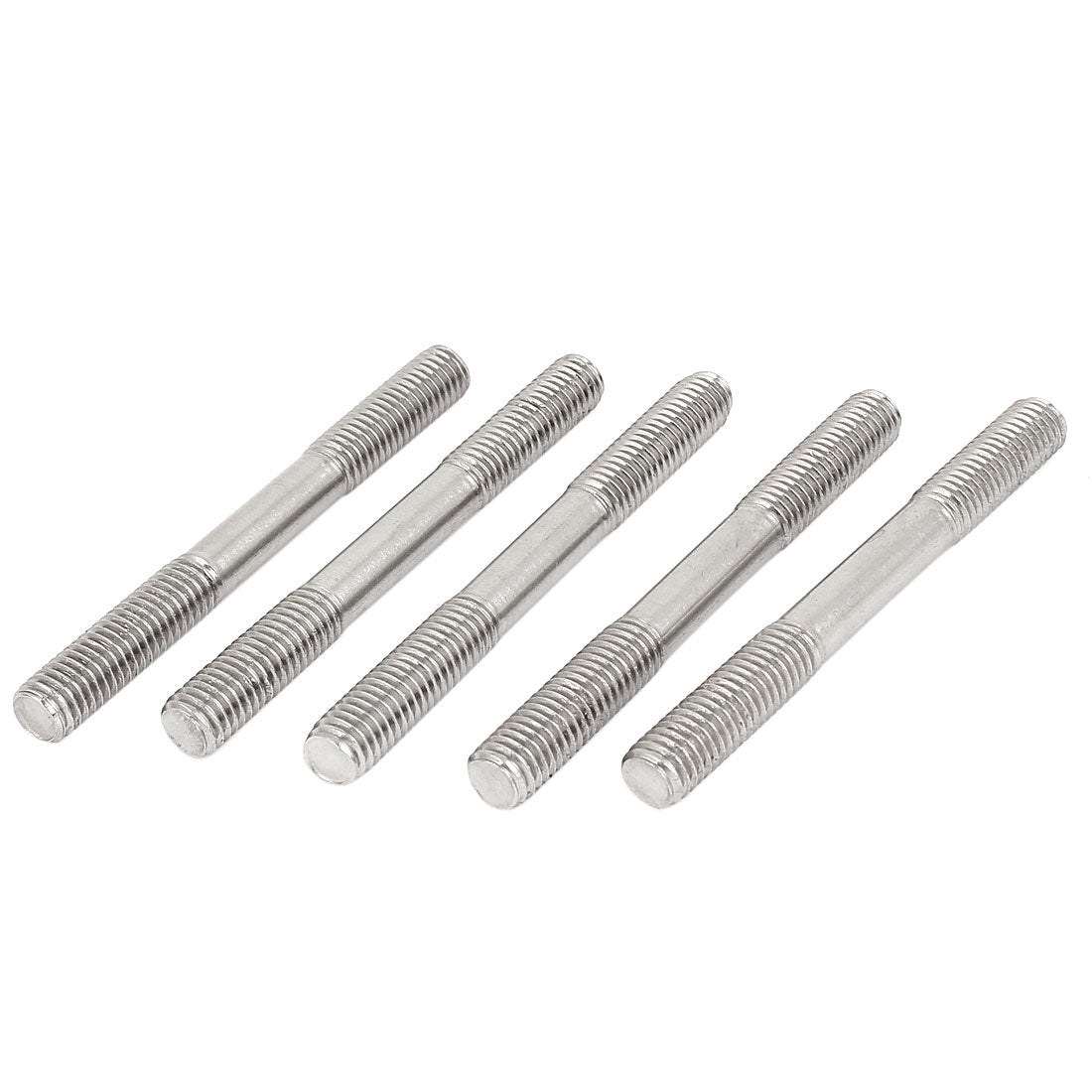 uxcell Uxcell M8 x 80mm Metric A2 Stainless Steel Double End Threaded Stud Screw Bolt 5 Pcs