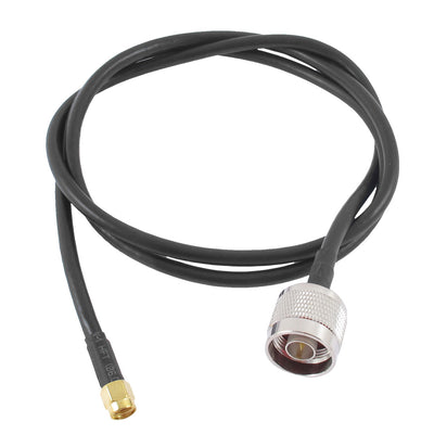 Harfington Uxcell N Male to RP-SMA Female Adapter Connector Pigtail Wifi RG58 Coaxial Cable 1M