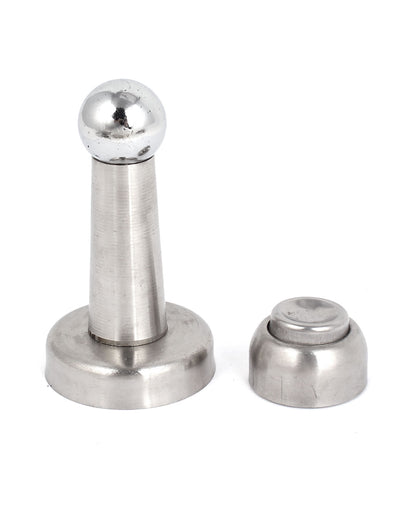 Harfington Uxcell Home Silver Tone Security Magnetic Door Stop Stopper Catch Holder 8cm Long