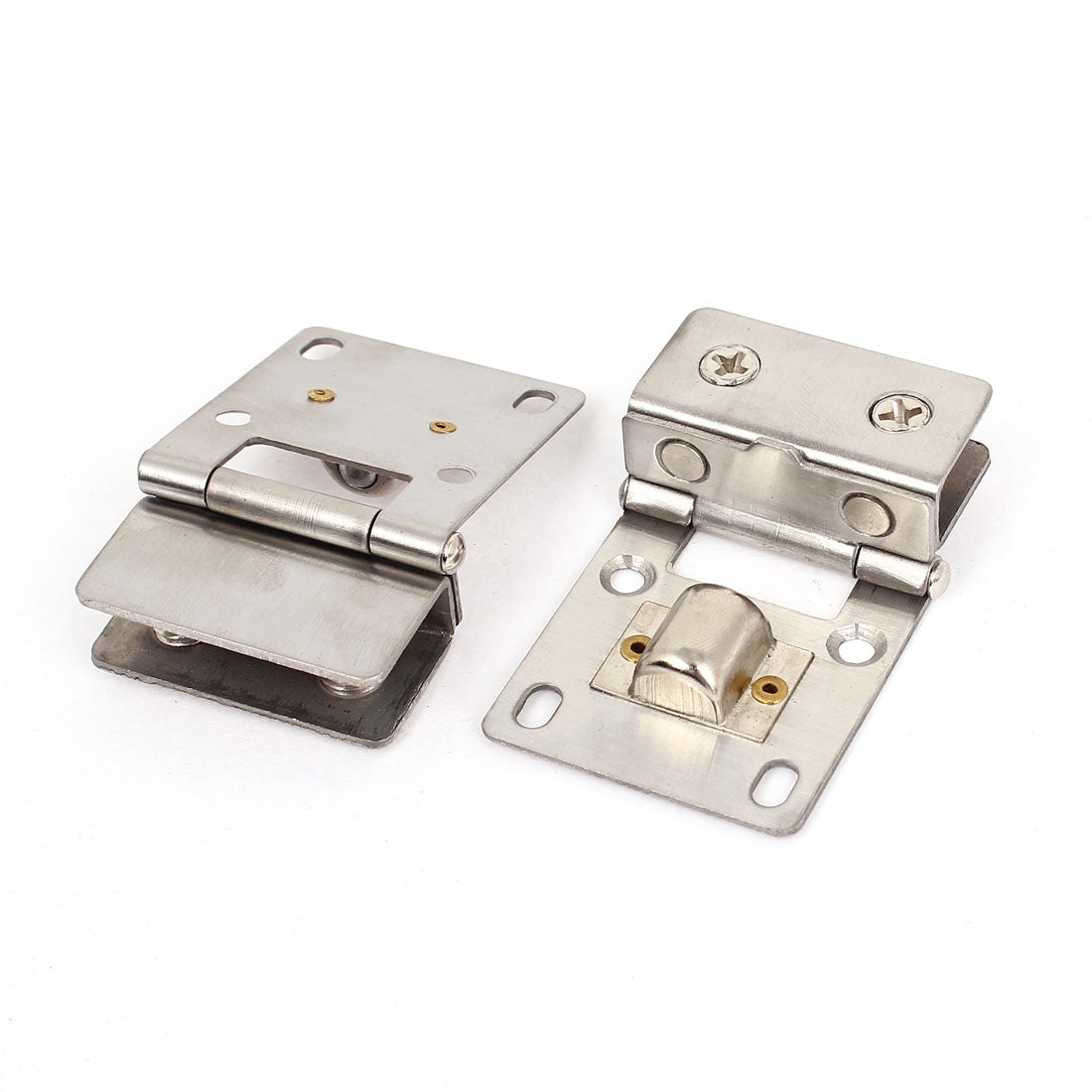 uxcell Uxcell 5mm-9mm Thickness Cupboard Cabinet Glass Pivot Door Hinge Clamps 2 Pcs