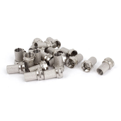 Harfington Uxcell 20 Pcs F Type Male Thread Coaxial RG6 CATV Adapter Connector
