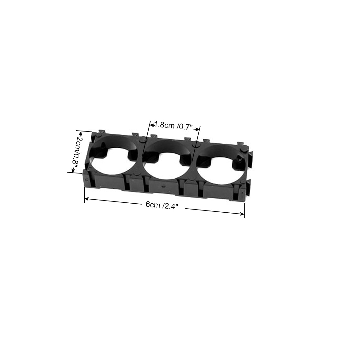 uxcell Uxcell 15 Pcs Lithium Battery Triple Holder Bracket for DIY Battery Pack