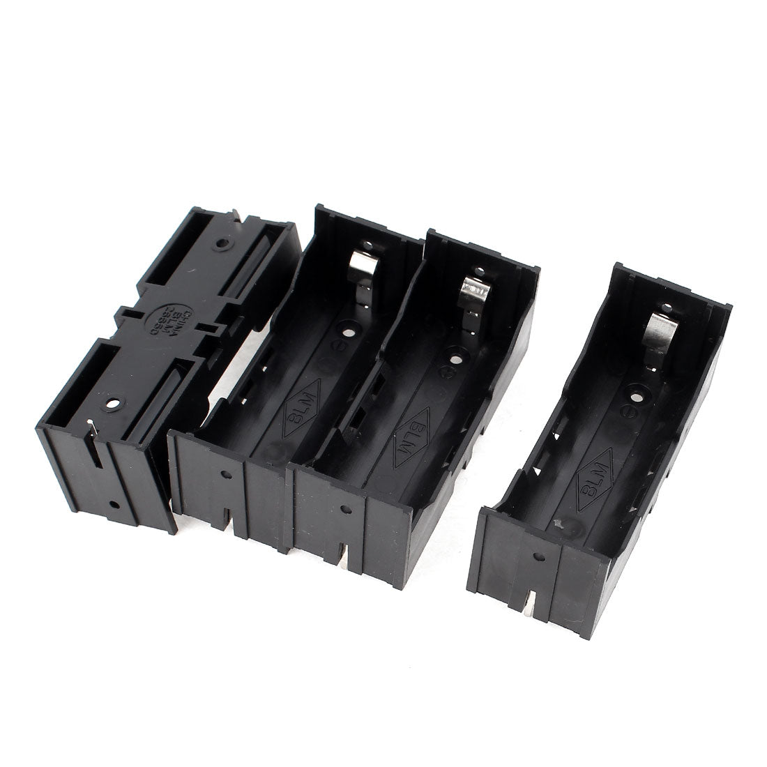 uxcell Uxcell 4Pcs Plastic Single 26650 Battery Holder Case Storage Box Black