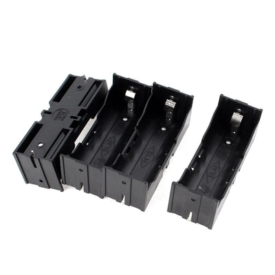 Harfington Uxcell 4Pcs Plastic Single 26650 Battery Holder Case Storage Box Black