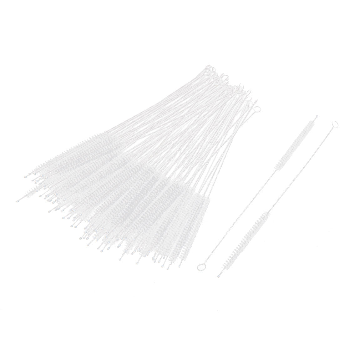 uxcell Uxcell 3mm Dia Nylon Twisted Handle Test Tube Pipe Bottle Wash Cleaning Brushes 100pcs