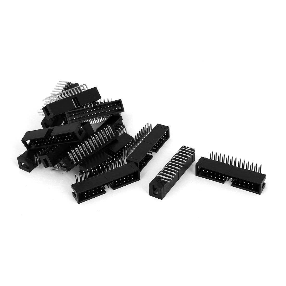 uxcell Uxcell 14 Pcs Right Angle 26pins 2.54mm Pitch Double Row IDC Box Pin Headers Connectors