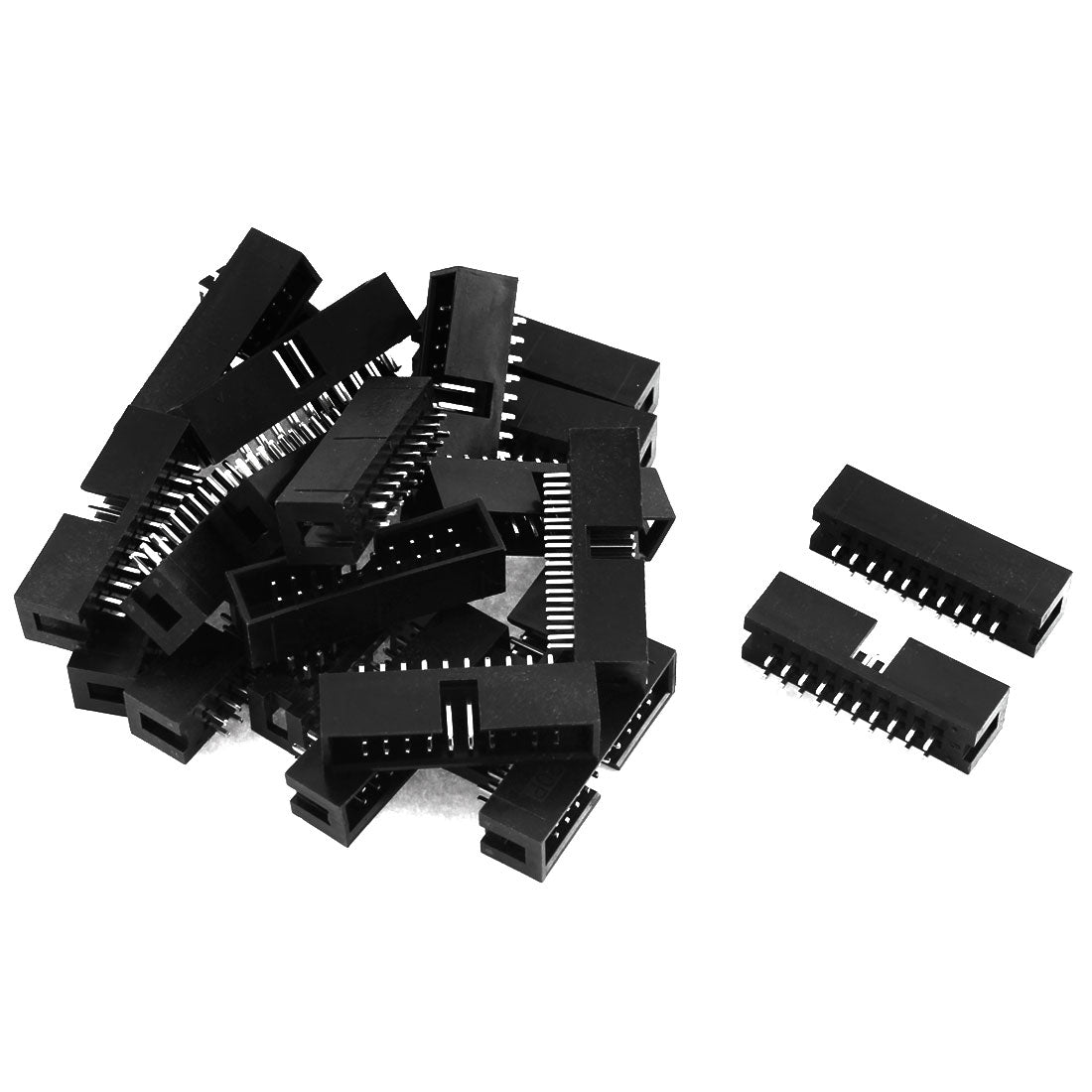 uxcell Uxcell 22pcs 2x10 20-Pin 2.54mm Pitch Straight Box Header Connector IDC Male Sockets