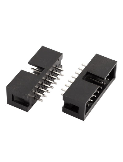 Harfington Uxcell 28pcs 2x7 14-Pin 2.54mm Pitch Straight Box Header Connector IDC Male Sockets