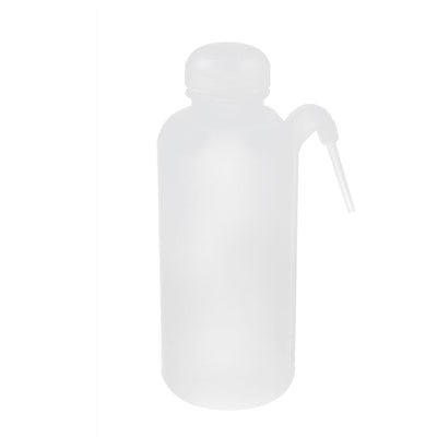 Harfington Uxcell Screw On Tip Clear White Plastic Cylindrical Tattoo Washing Lab Squeeze Wash Bottle Dispenser 500ml