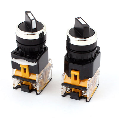 Harfington Uxcell Ith 10A Ui 380V 2 Positions On/Off 4 Screw Terminals Rotary Switch 2pcs