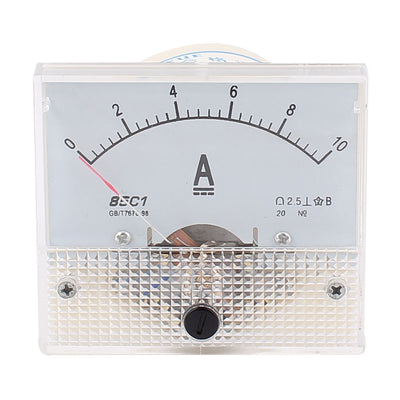 Harfington Uxcell DC 10A Analog Panel Current Meter Ammeter Gauge 85C1 0-10A
