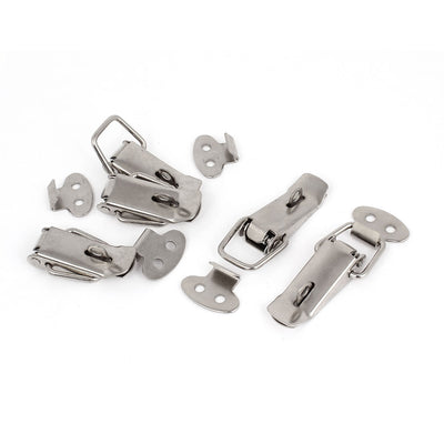 Harfington Uxcell Suitcase Case Box Chest Stainless Steel Spring Loaded Padlock Toggle Latch 5 Pcs