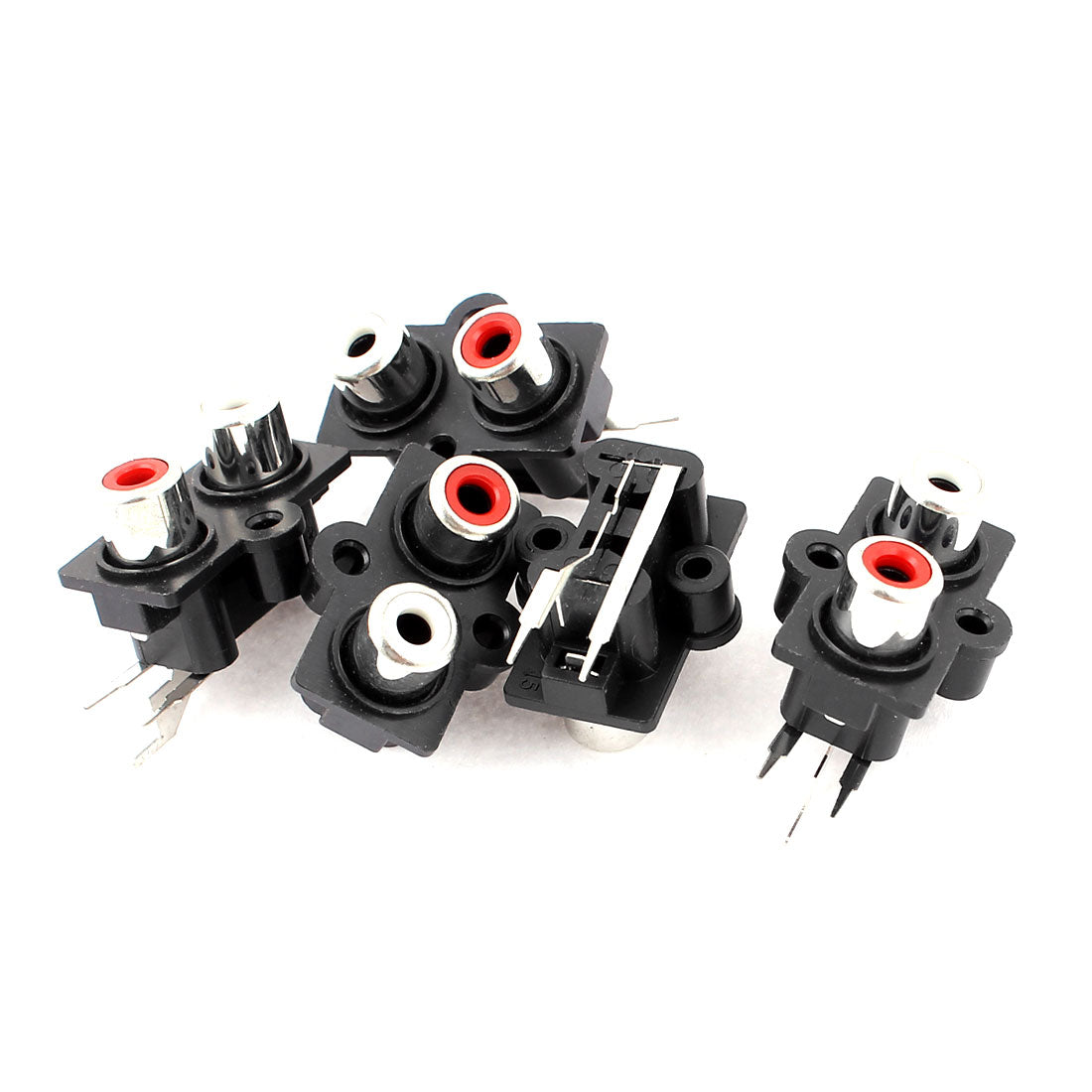 uxcell Uxcell 5pcs PCB Mount 2 Position Stereo Video Jack Socket RCA Female Connector