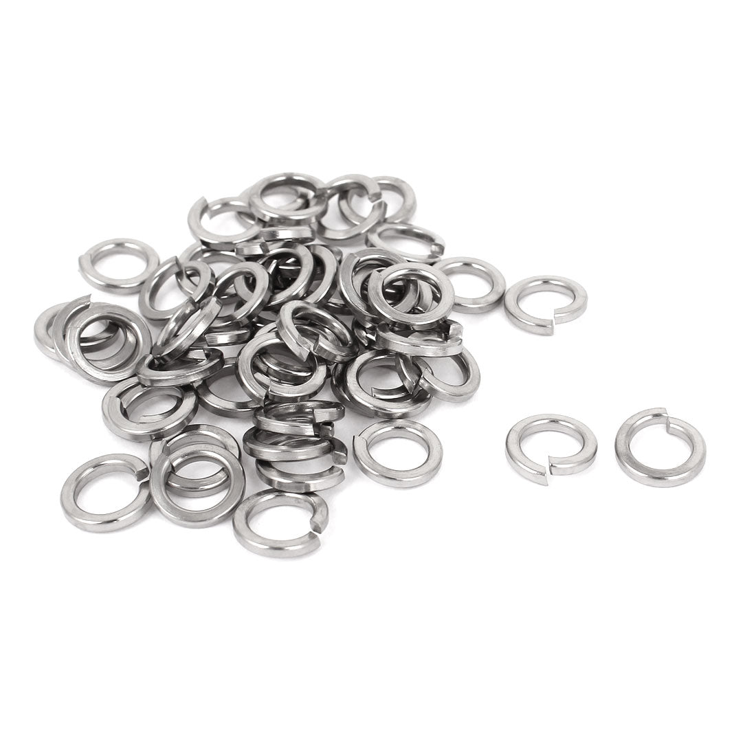 uxcell Uxcell 50pcs 304 Stainless Steel Split Lock Spring Washers 5/16" Screw Spacer Pad