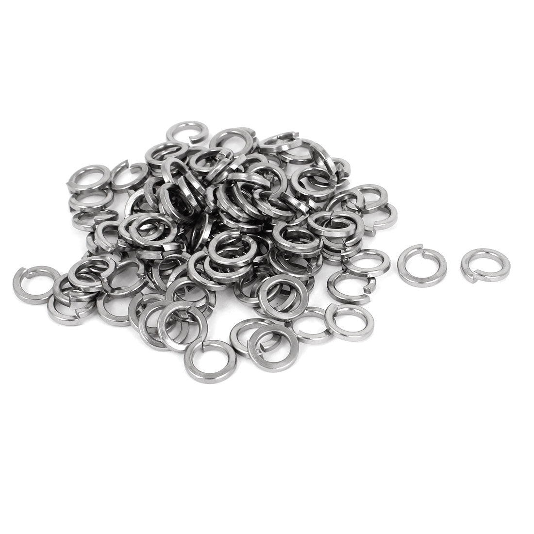 uxcell Uxcell 100pcs 304 Stainless Steel Split Lock Spring Washers 5/16" Screw Spacer Pad