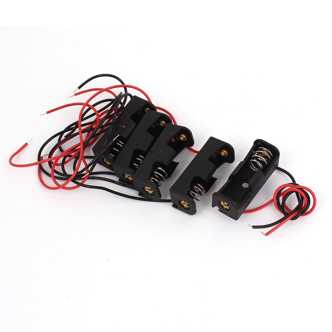 uxcell Uxcell 5Pcs Black Plastic Shell 2-Wire 12V 23A Battery Holder Case Box