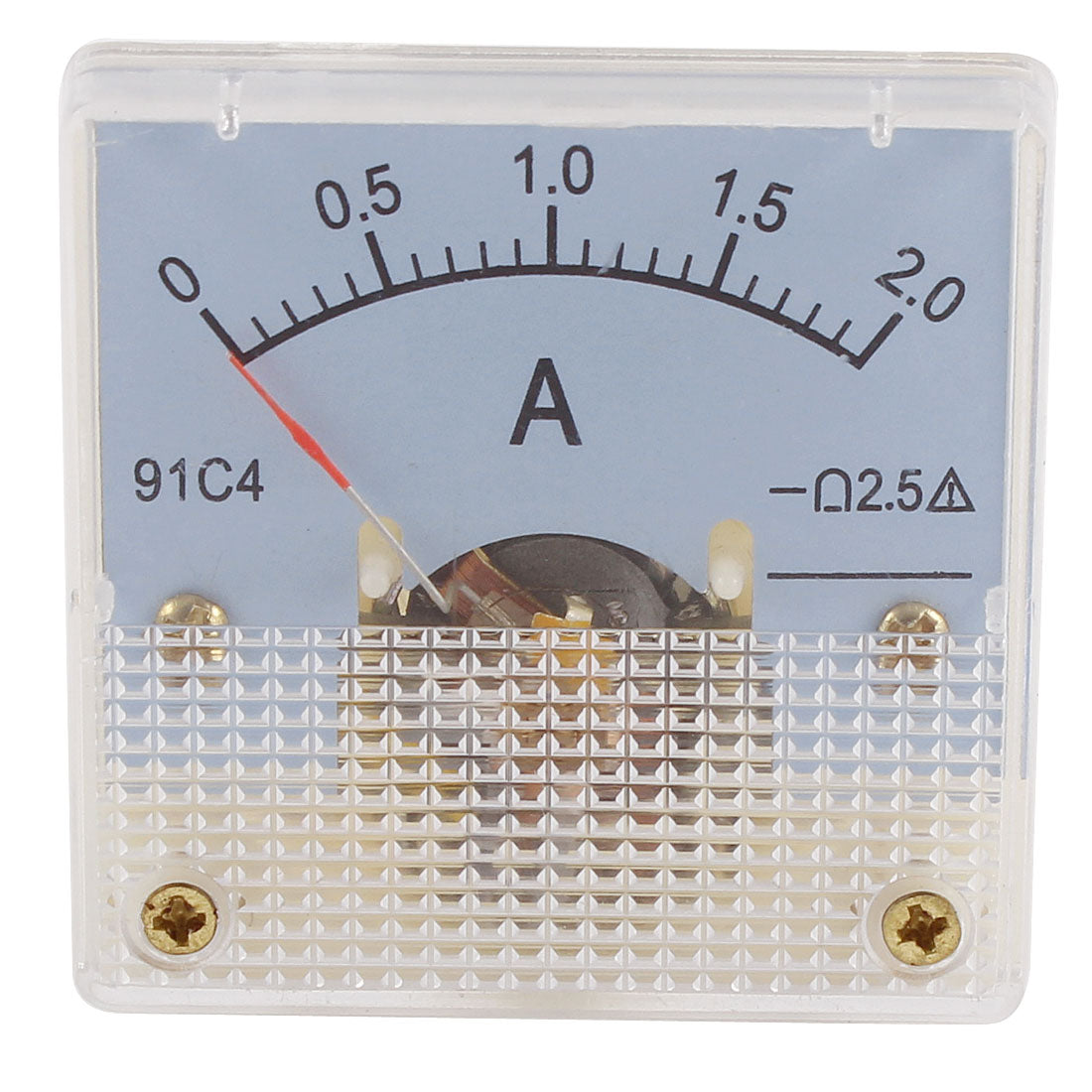 uxcell Uxcell 91C4 DC 0-2A Rectangle Mini Analog Panel Ammeter Gauge Amperemeter Class 2.5