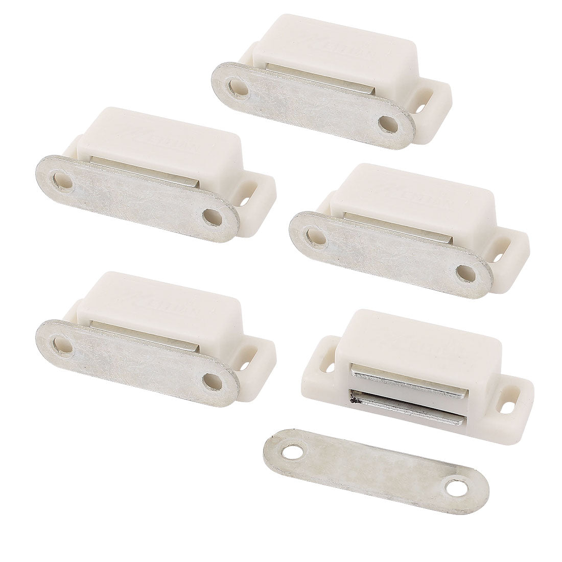 uxcell Uxcell Home Hardware Closet Cabinet Door Stopper Magnetic Catch Stop Self-Aligning Magnet Latch Lock White 5Pcs