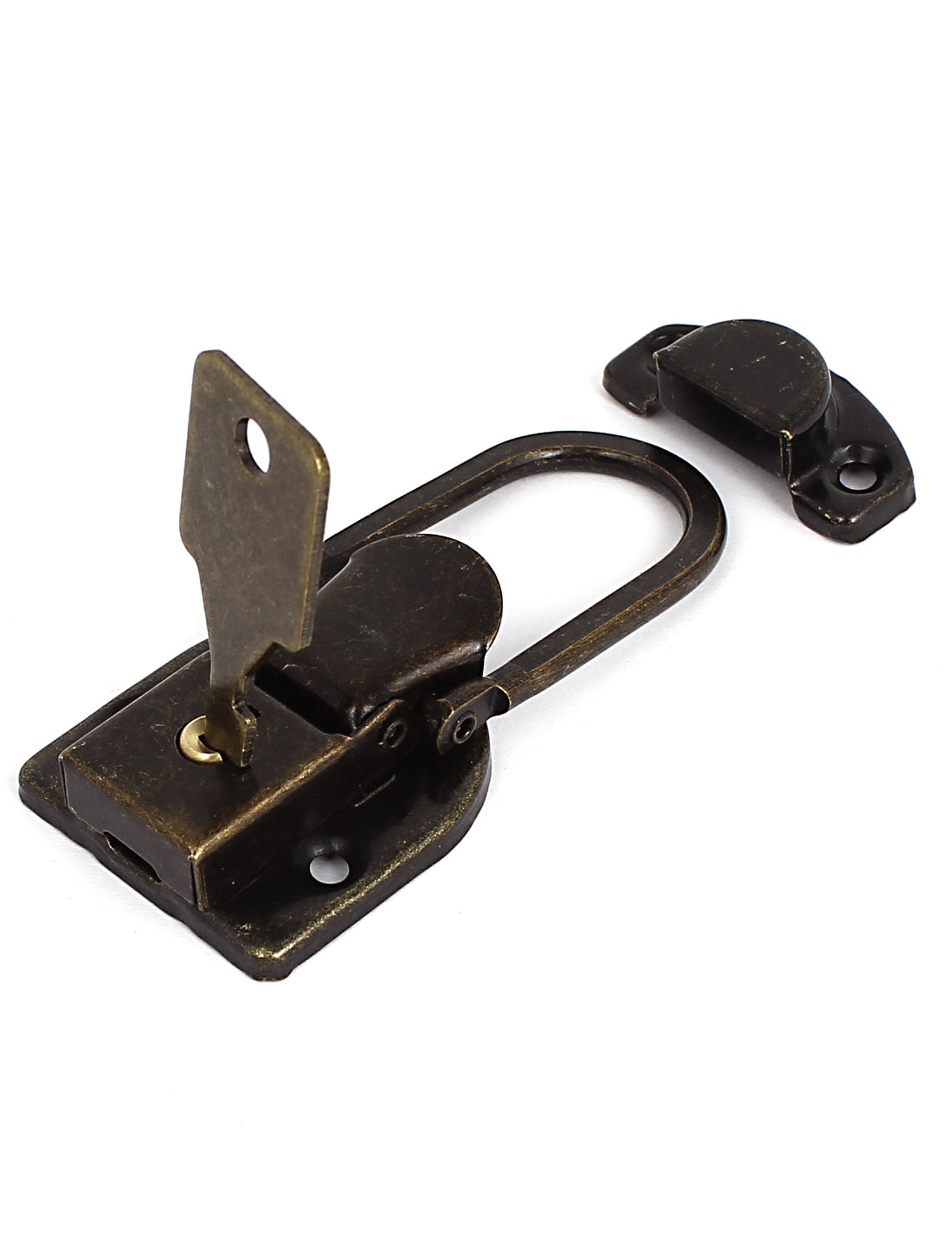 uxcell Uxcell Cabinet Boxes Rotatable Metal Toggle Latch Catch Hasp Bronze Tone w Screws