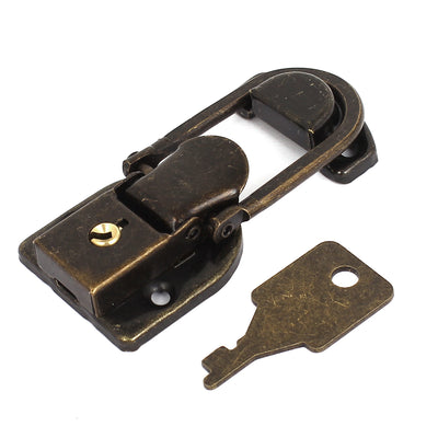 Harfington Uxcell Cabinet Boxes Rotatable Metal Toggle Latch Catch Hasp Bronze Tone w Screws