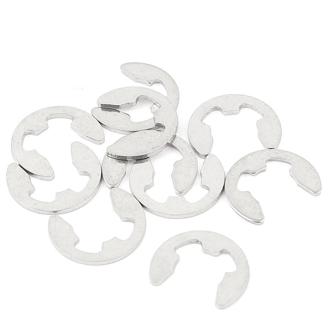 uxcell Uxcell 10pcs 304 Stainless Steel Fastener External Retaining Ring E-Clip Circlip 8mm